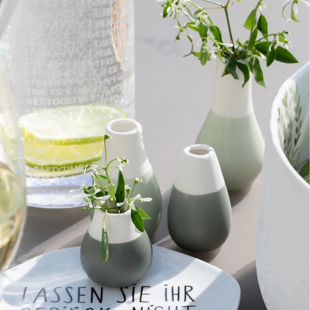 Shades of Green Two-Tone Mini Vase