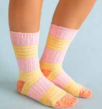 Worlds Softest Sock Patch Crew Pink/Honey