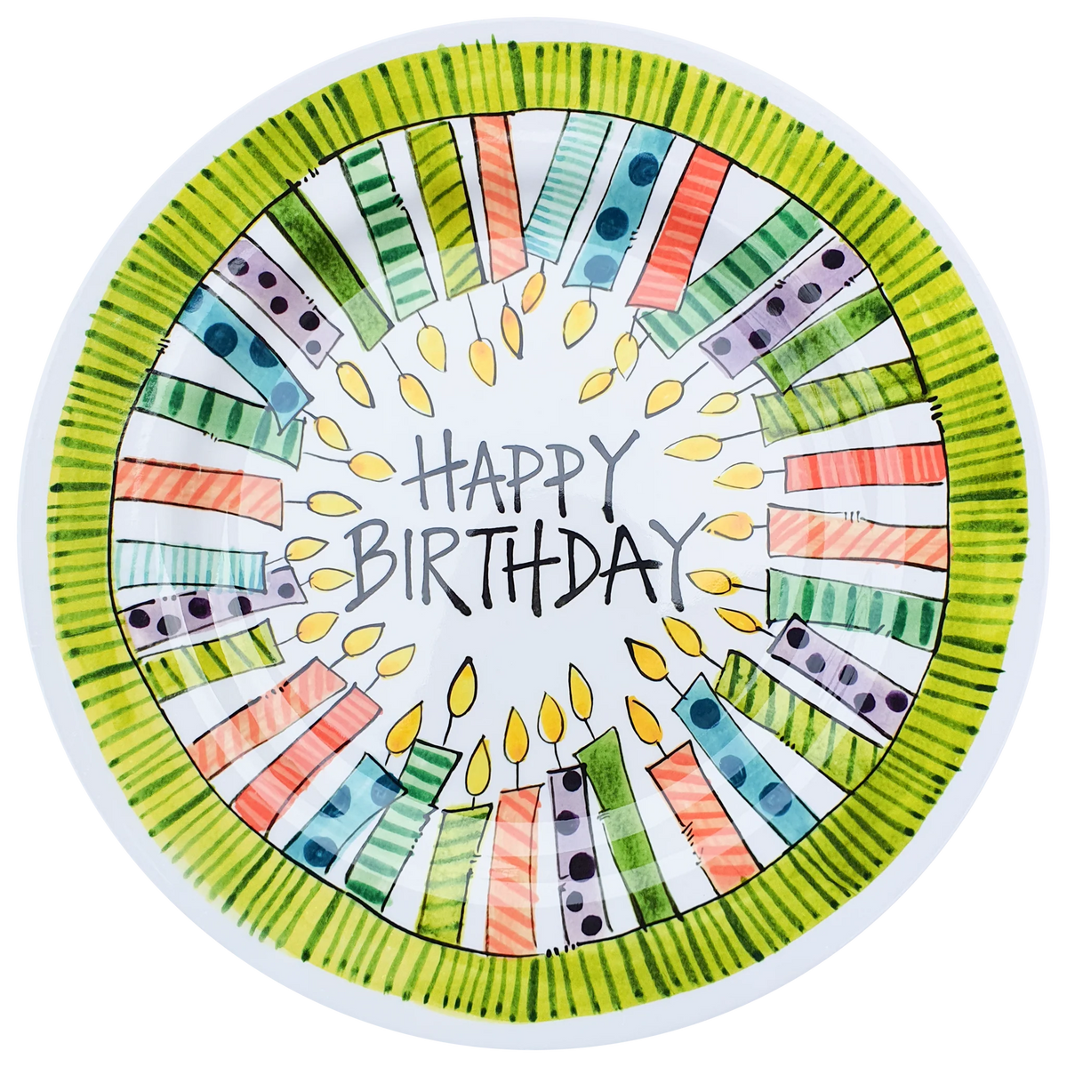 Large Birthday Charger with Candles