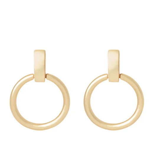 Simple Ring Earrings Gold
