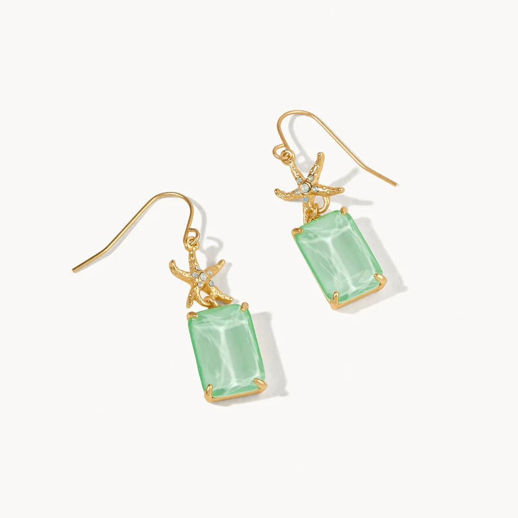 Mermaid Glass Starfish Earrings