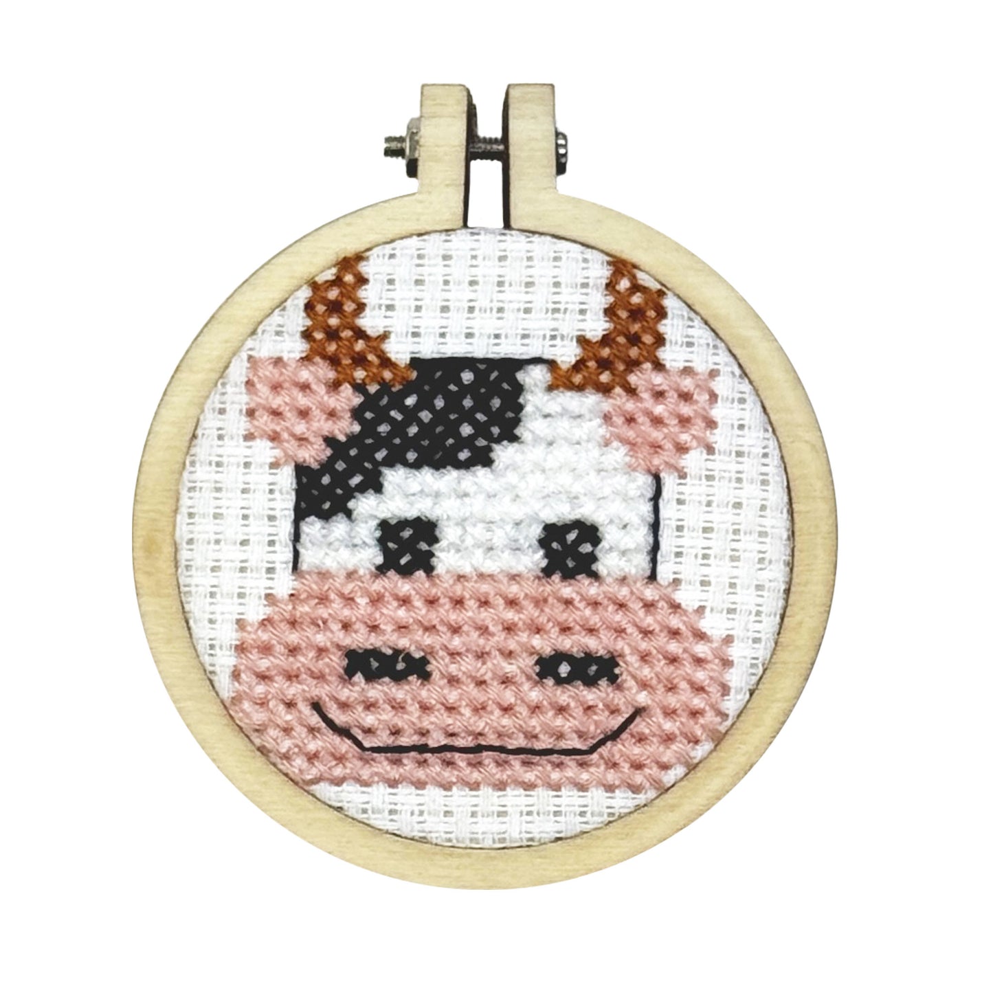 "Moody Cow" Mini Matchbox Cross Stitch Kit