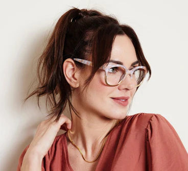 Peepers Readers Georgia Tan Marble Gold