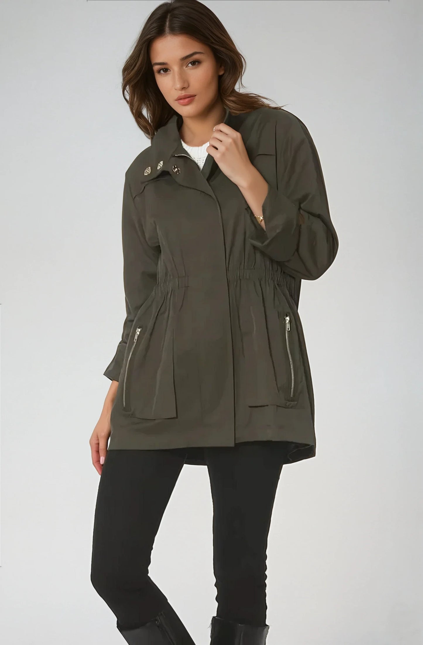 Tess Anorak Jacket Barbados Olive