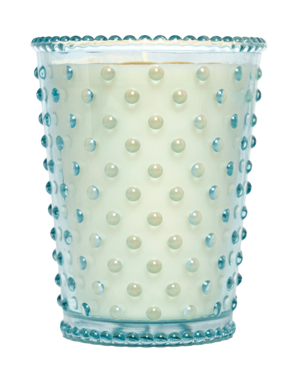 Blue Agave Hobnail Glass Candle