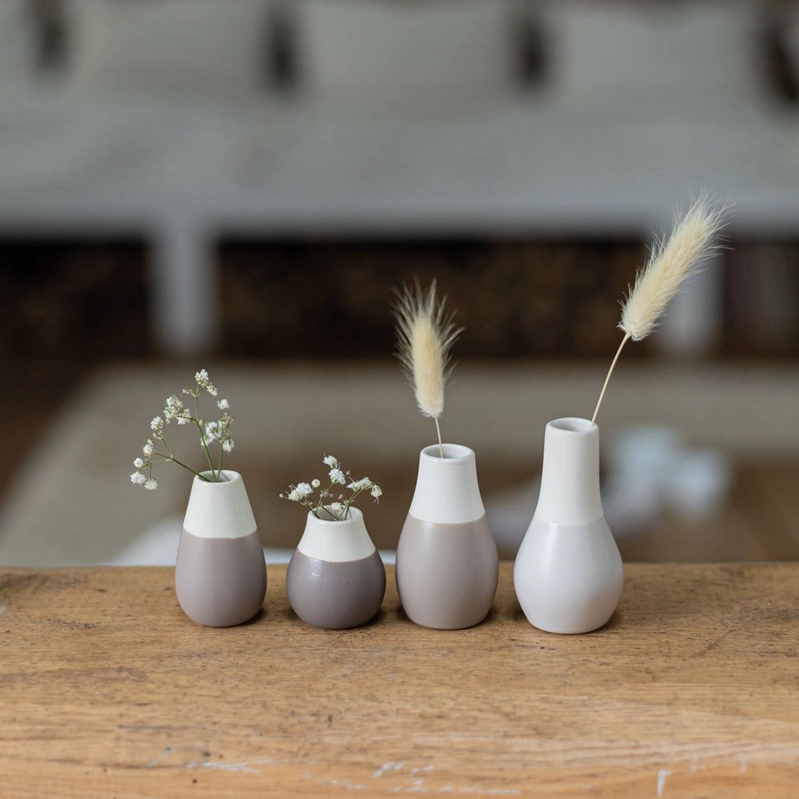 Grey Shades of Two-Tone Mini Vase