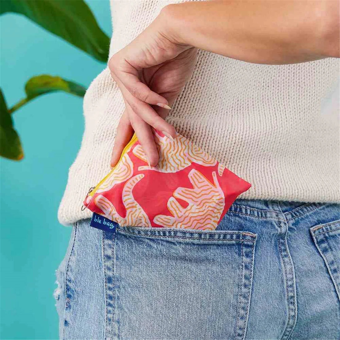 Elephants Blu Bag in a Pouch