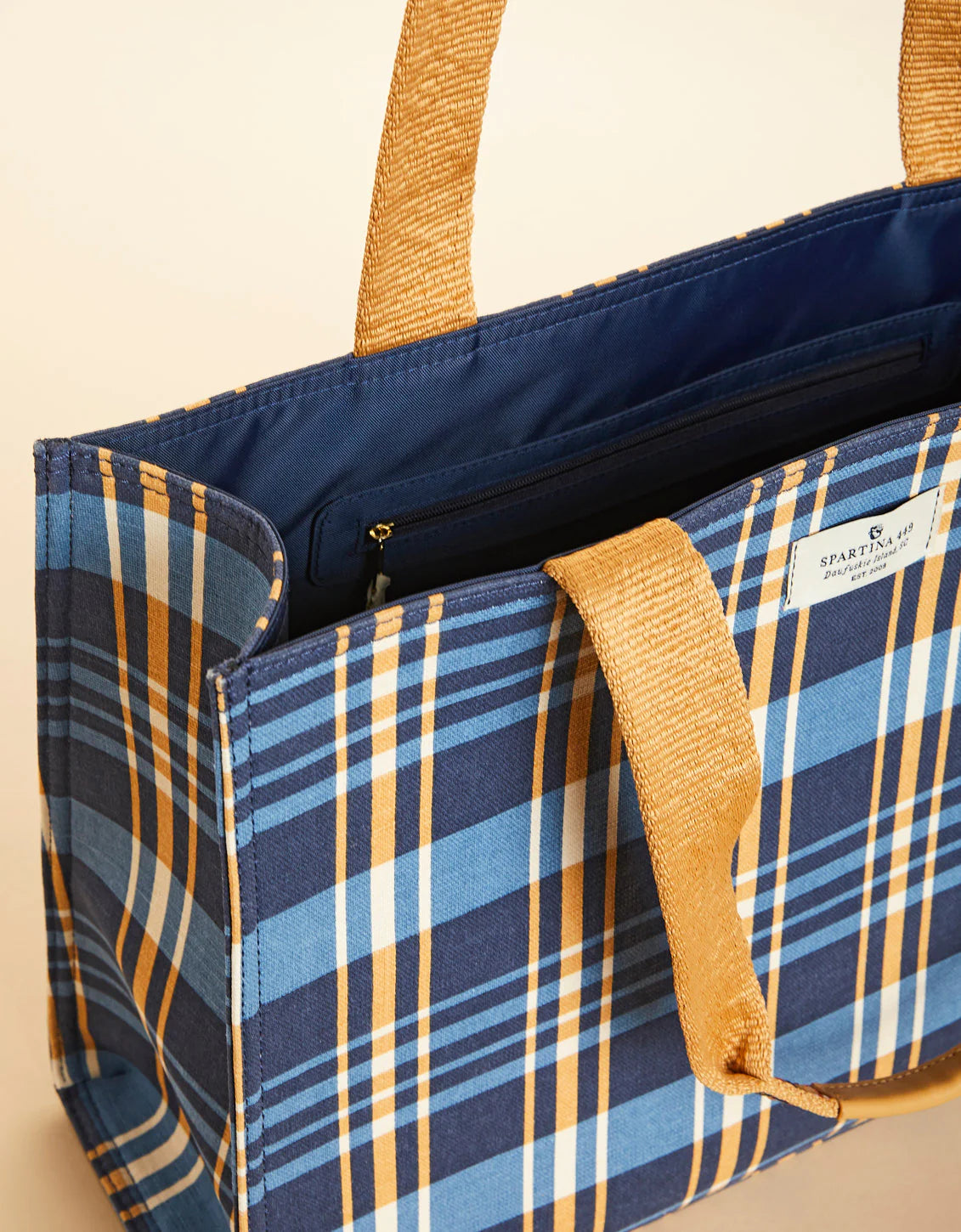 Shopper Tote Kalalanta Plaid Navy