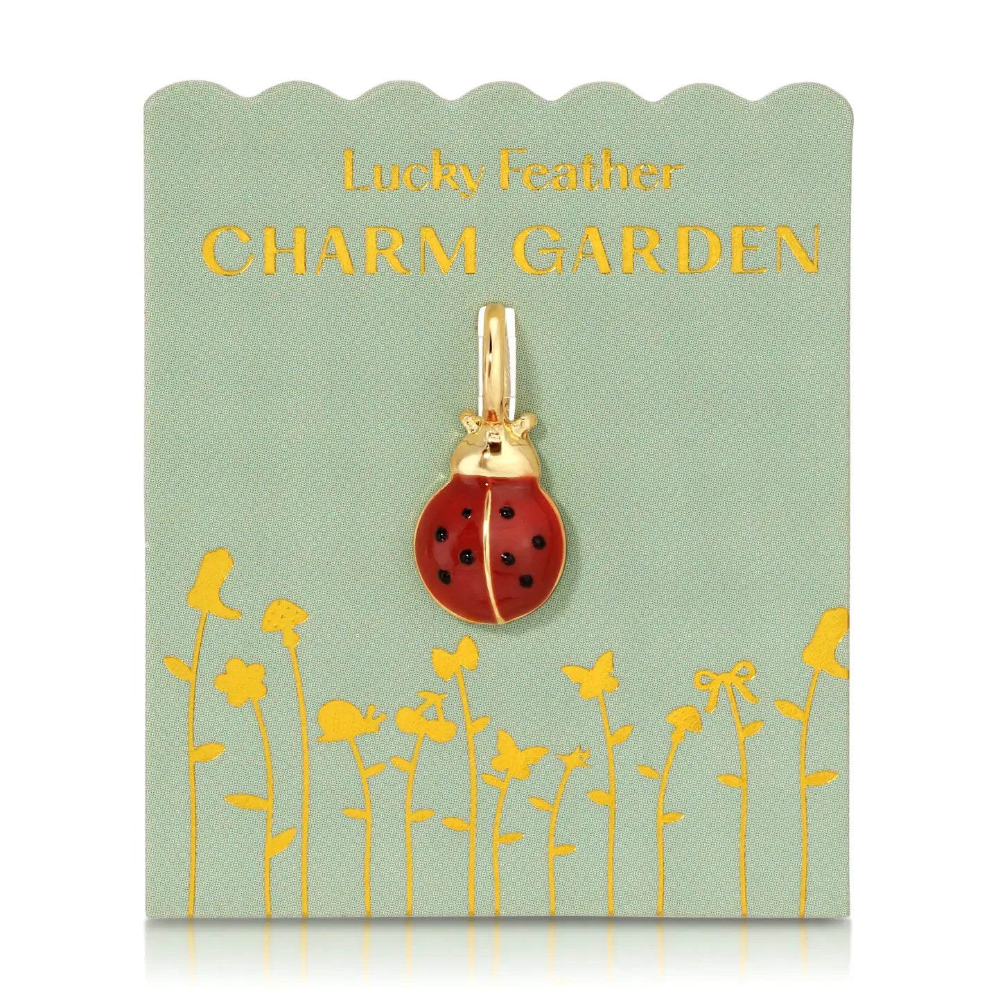 Ladybug Charm Garden Gold Charm