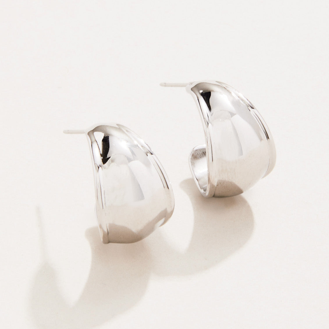 Hawser Hoop Earrings Silver