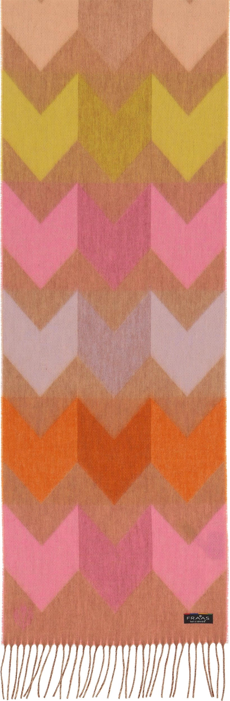 Chevron Zig Zag Eco Scarf Camel