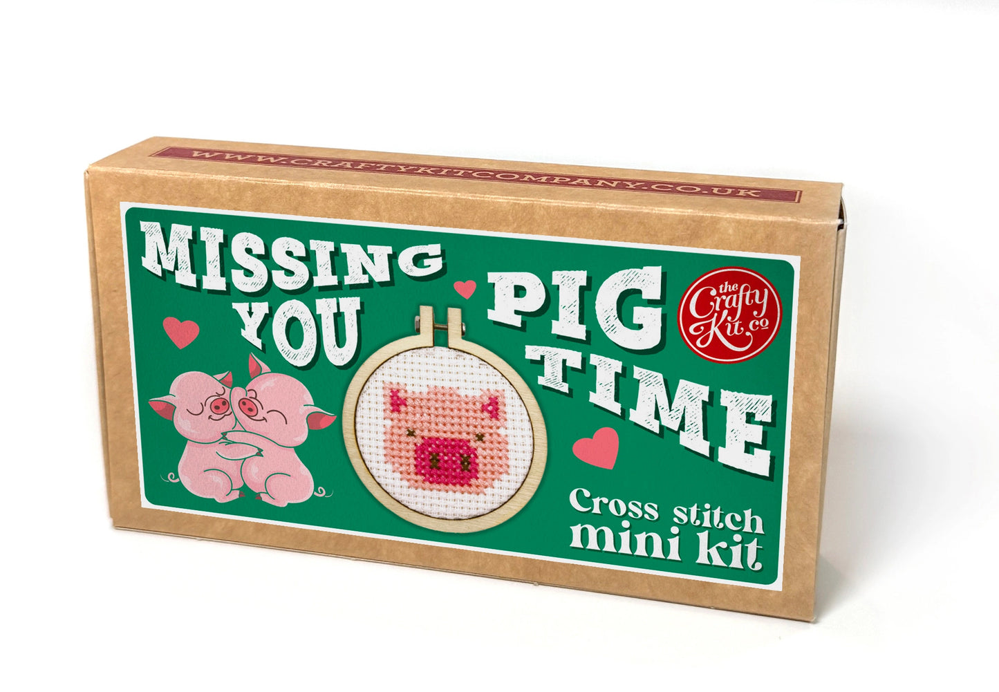 "Missing You Pig Time" Mini Matchbox Cross Stitch Kit