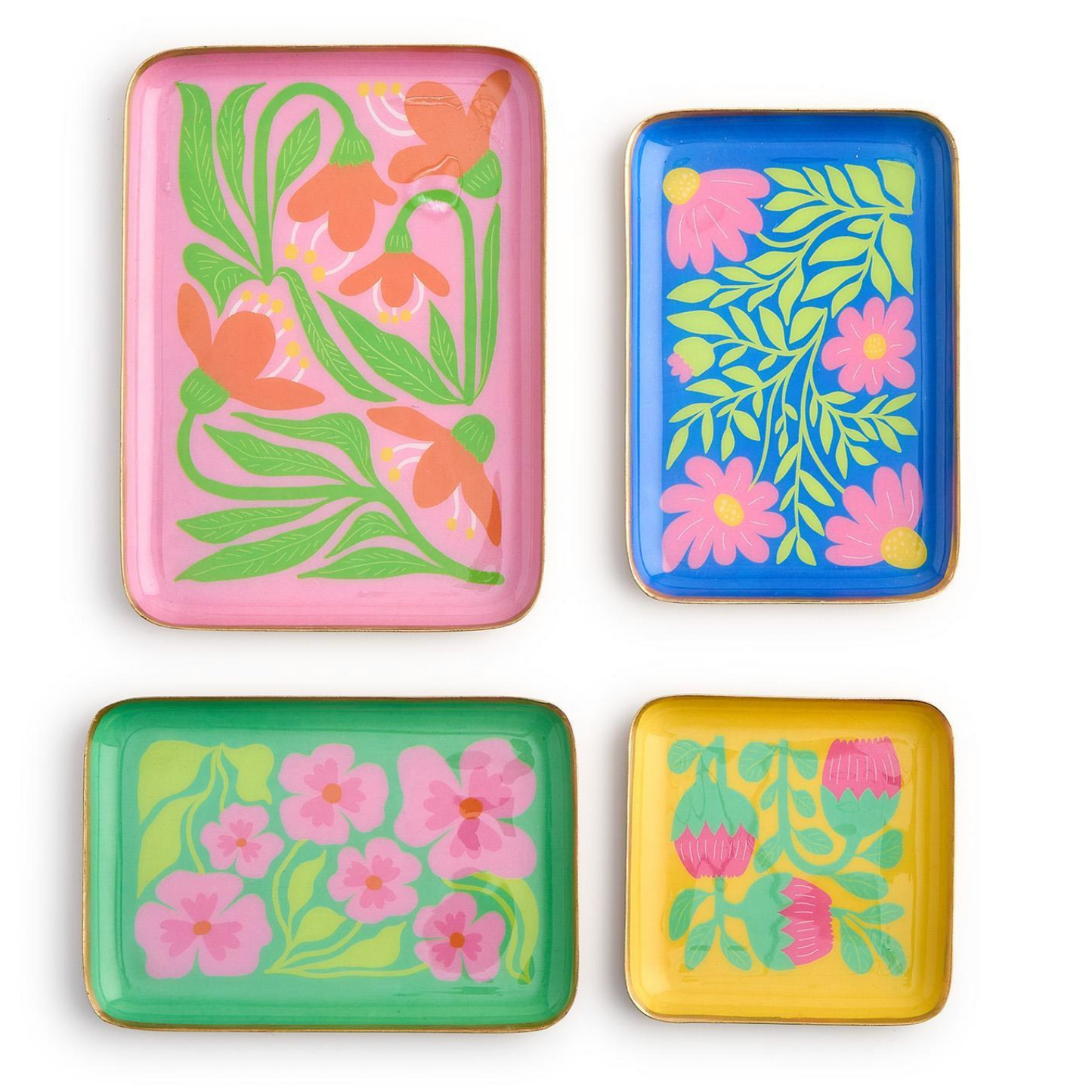 Yellow Small Petal Pop Metal Trinket Tray