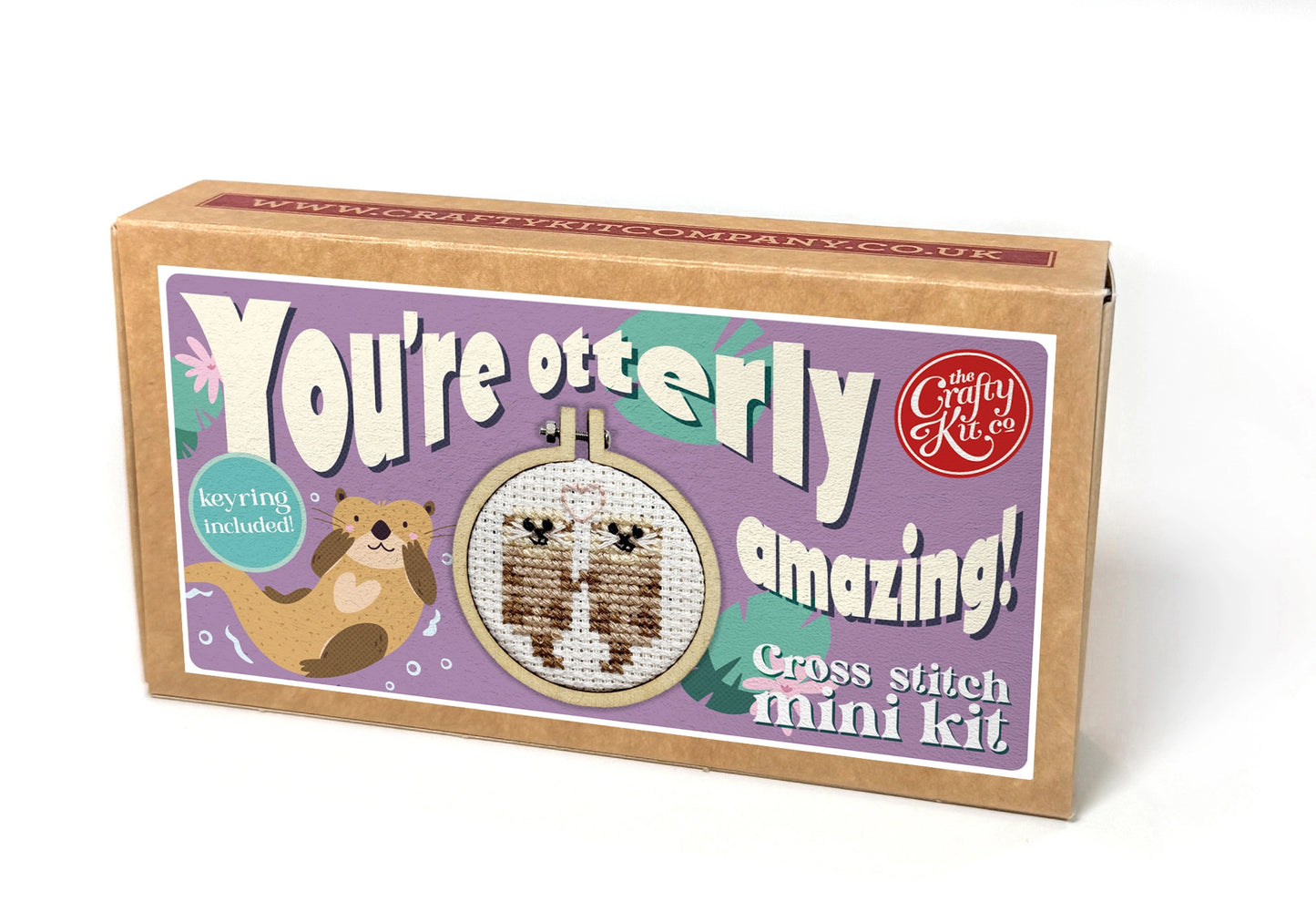 "You're Otterly Amazing!" Mini Matchbox Cross Stitch Kit