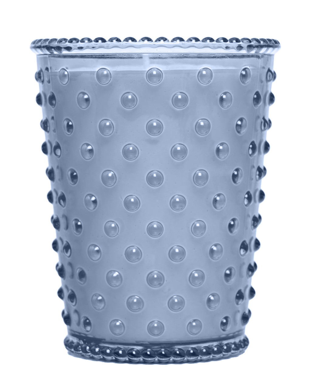Indigo Denim Hobnail Glass Candle