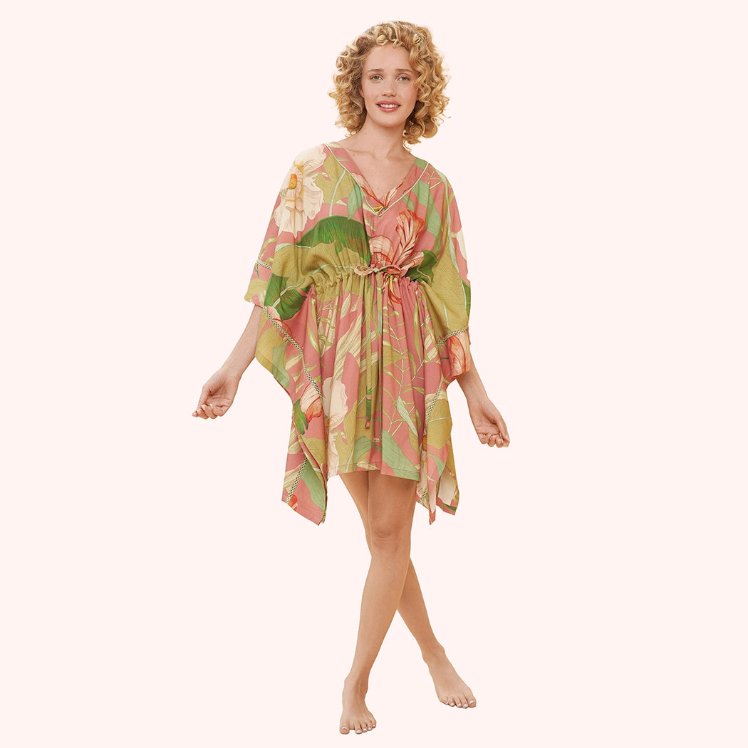 Beach Cover Up Delicate Tropical Candy