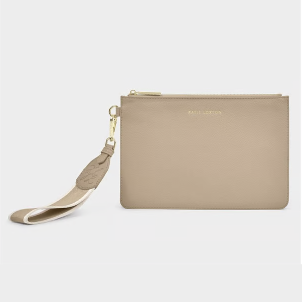 Lottie Light Taupe Wristlet
