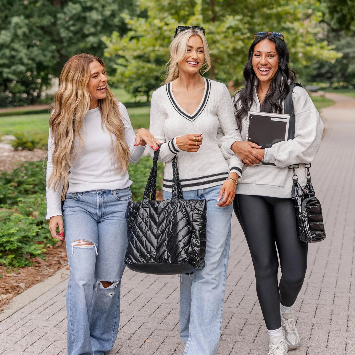 Black Quilted HydroTote® All-in-One Everyday Travel & Gym Tote