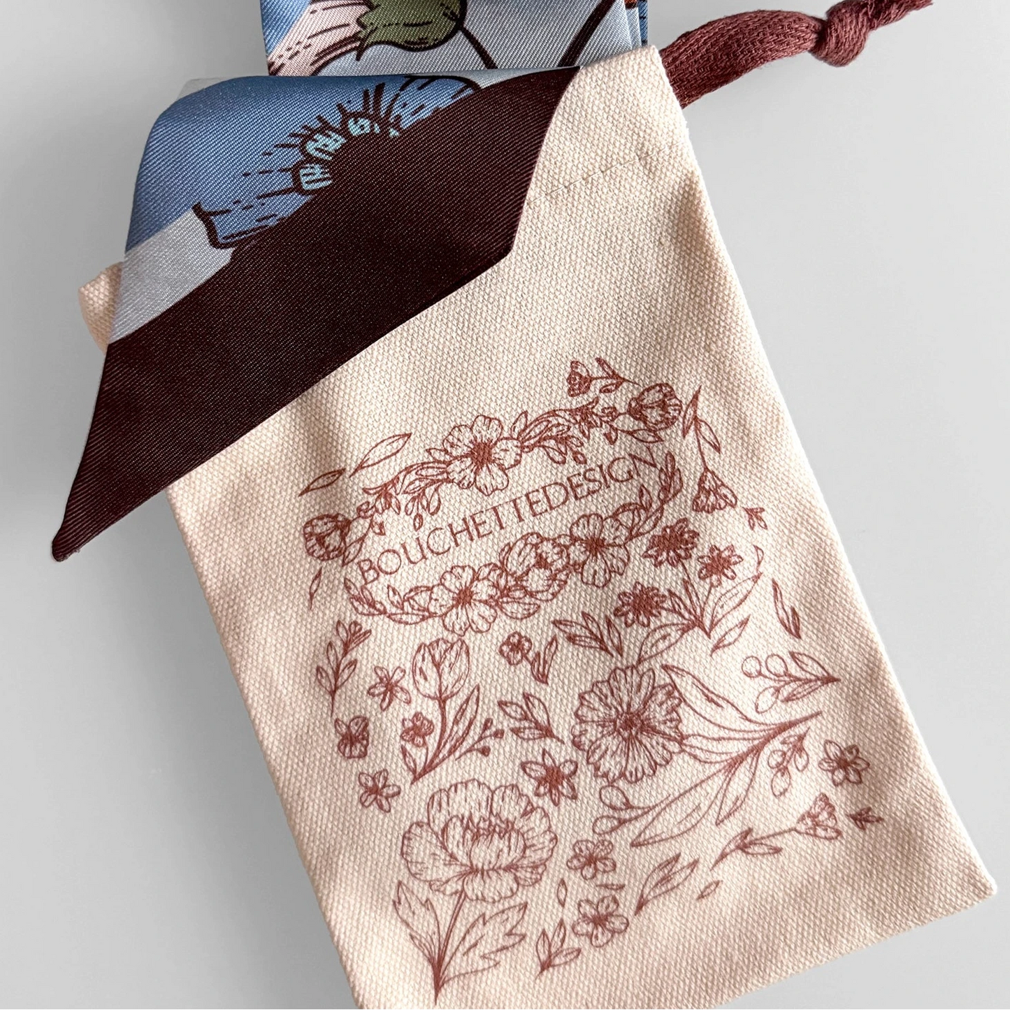 Rainbow Birdies Skinny Silk Scarf Rainbow Birdies