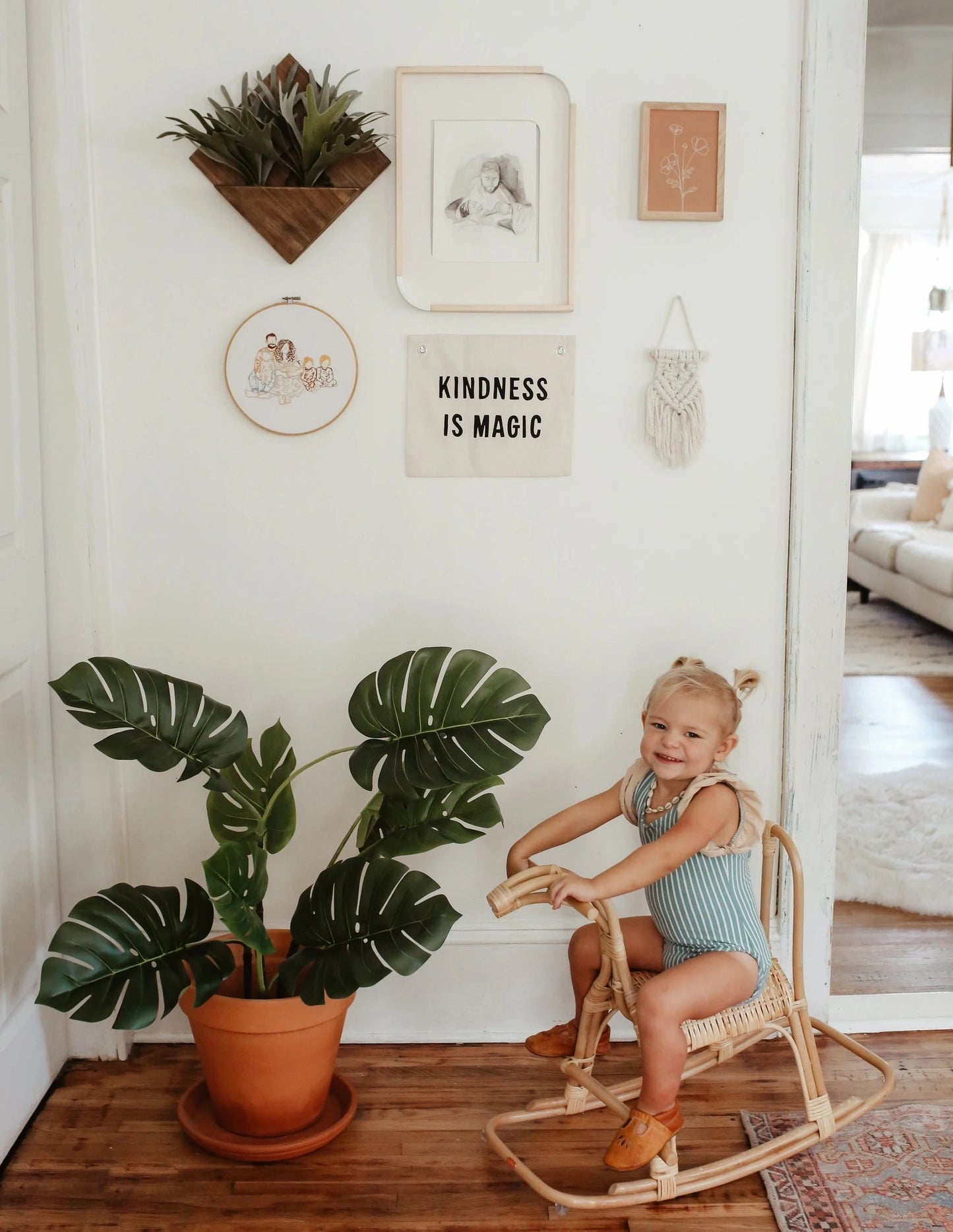 Kindness Is Magic Canvas Banner Natural