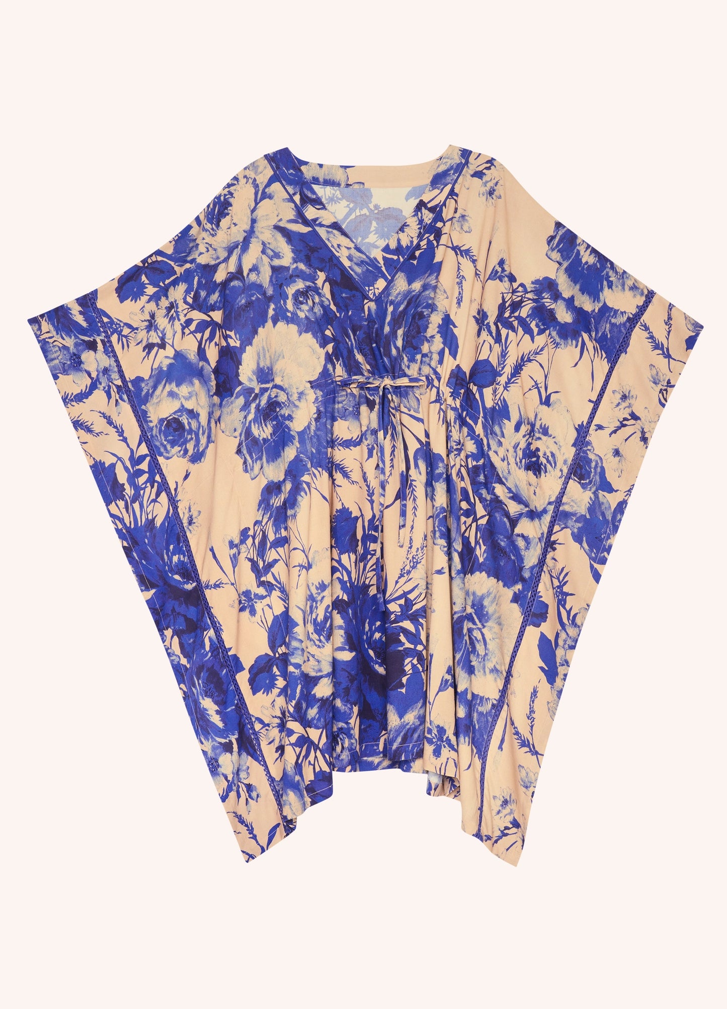 Beach Cover Up China Blue Blooms
