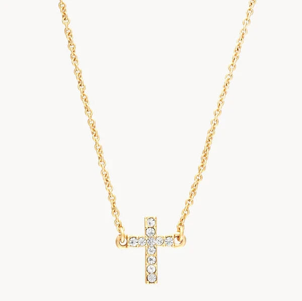 Sea La Vie Necklace Have Faith Cross Gold
