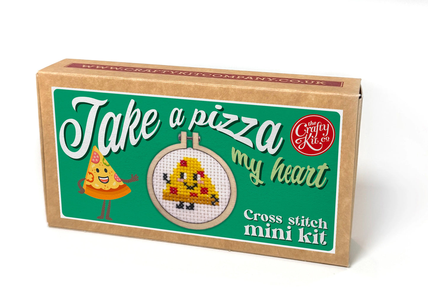 "Take A Pizza My Heart" Mini Matchbox Cross Stitch Kit