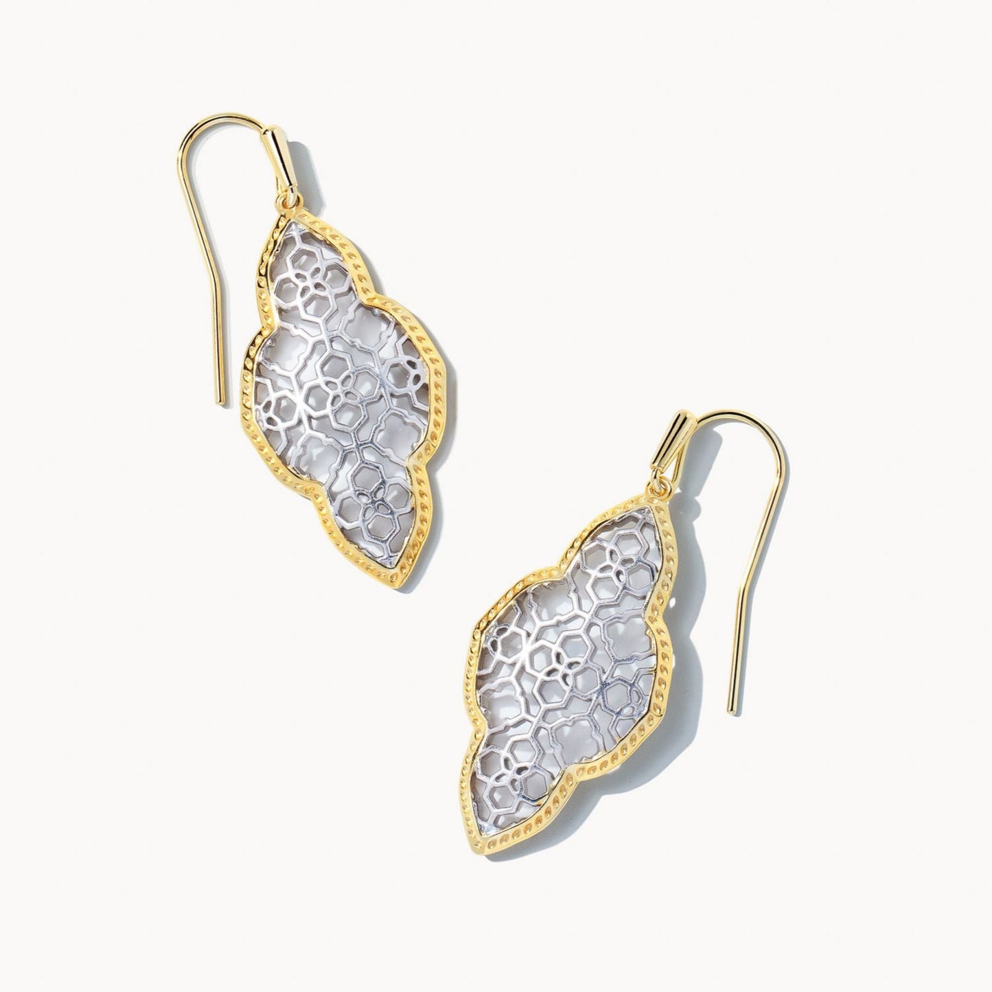 Abbie Drop Earrings Gold Silver Mix
