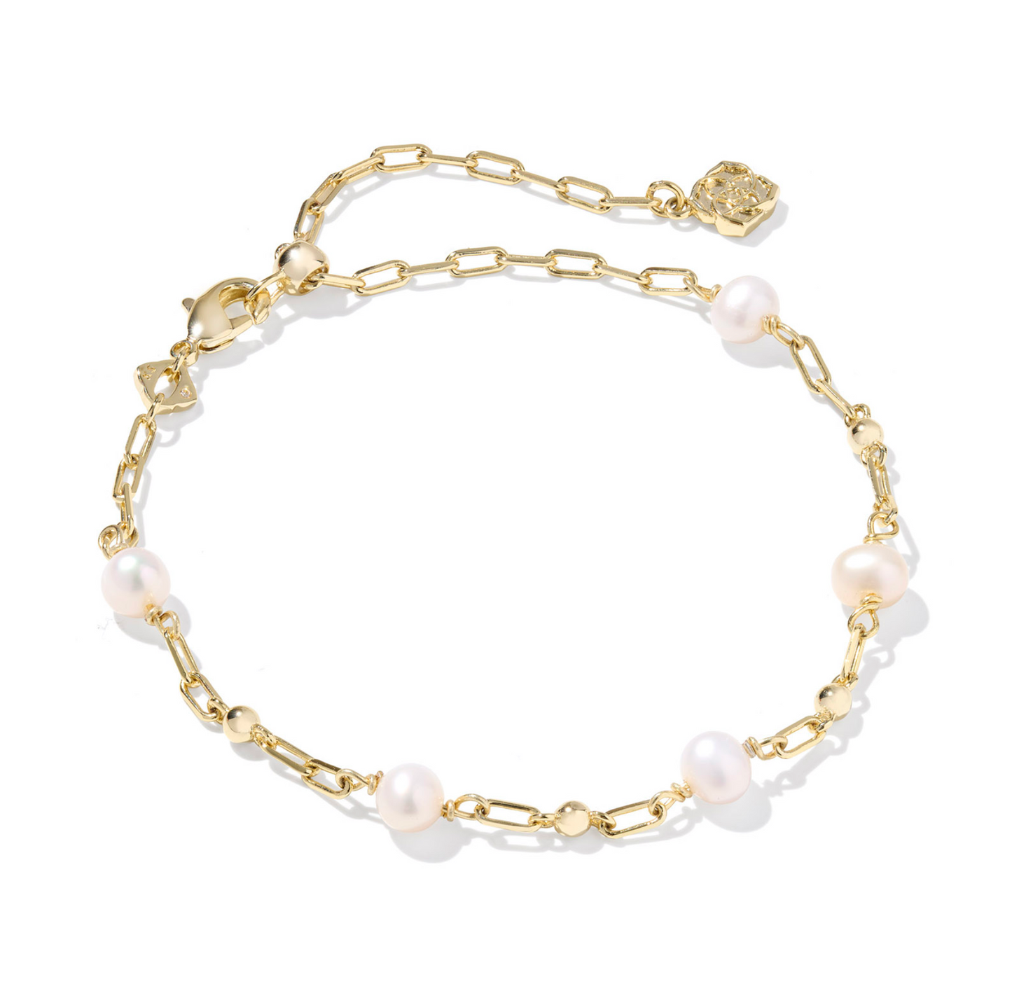 Ashton Delicate Chain Bracelet Gold Freshwater Cultured Pearl