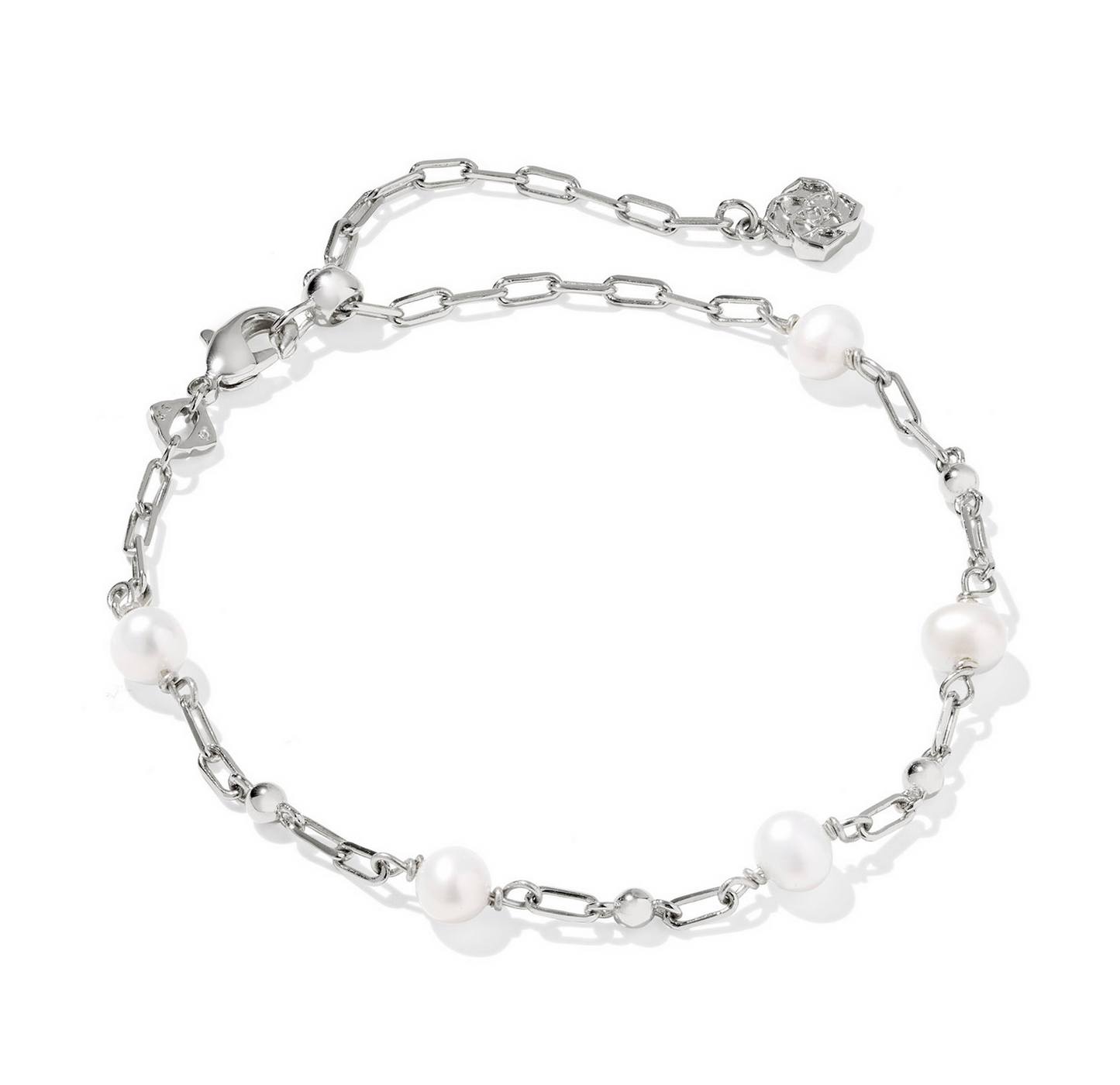 Ashton Delicate Chain Bracelet Silver Freshwater Cultured Pearl
