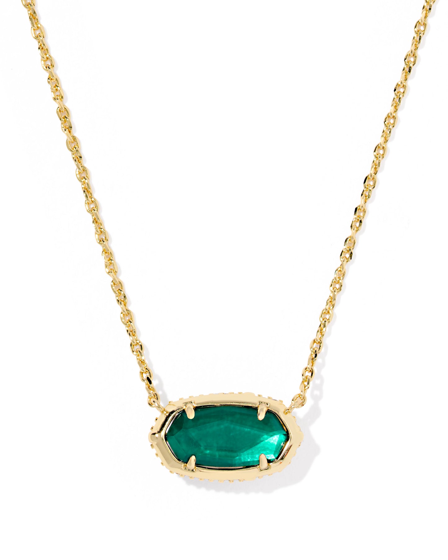 Elisa Bow Short Pendant Necklace Gold Pine Illusion