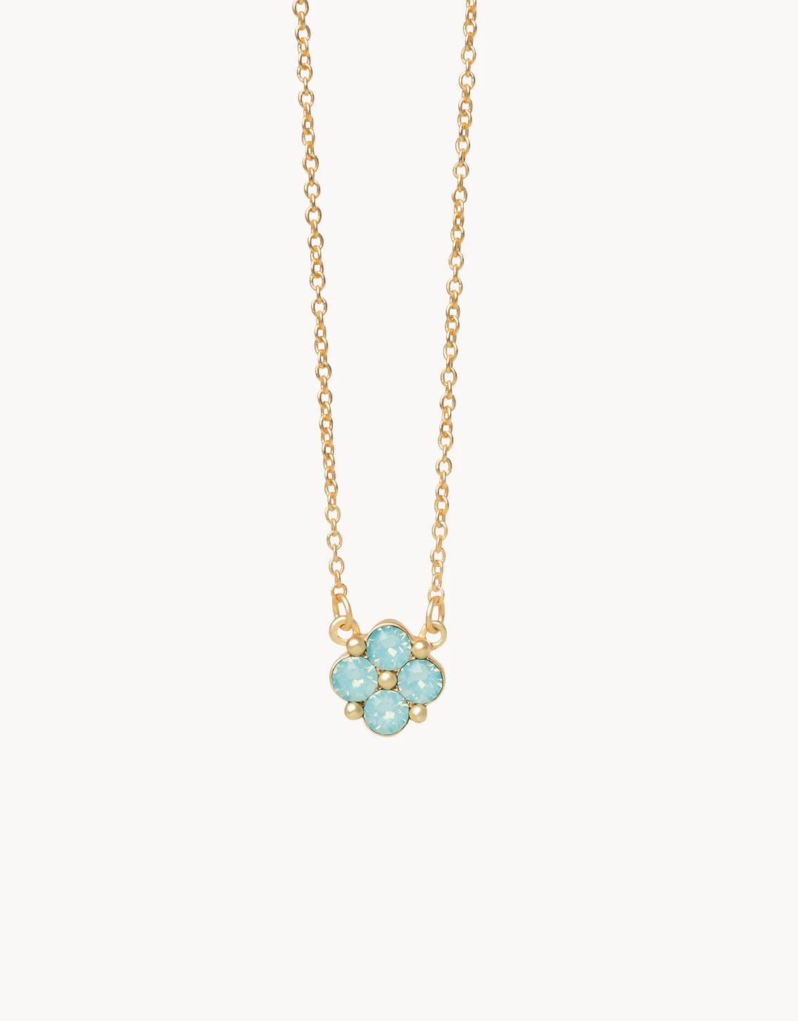 Sea La Vie Necklace 18" Blessed/Sea Foam Clover Gold