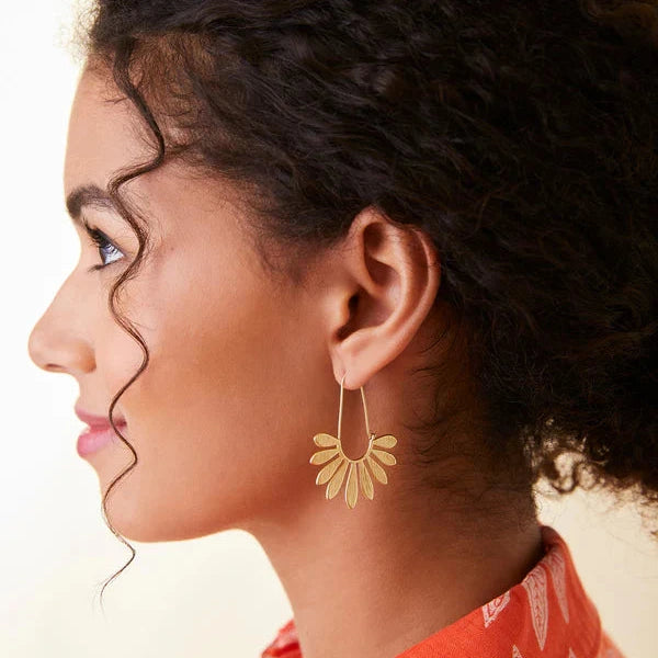 Palmetto Hoop Earrings