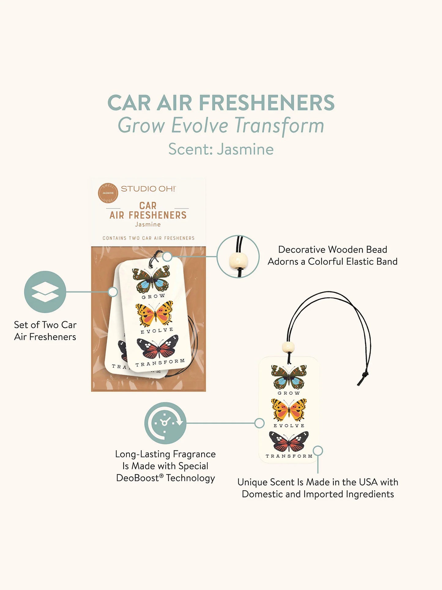 Car Air Freshener Grow Evolve Transform