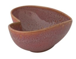Berry Color Stoneware Heart Shaped Bowl Reactive Glaze