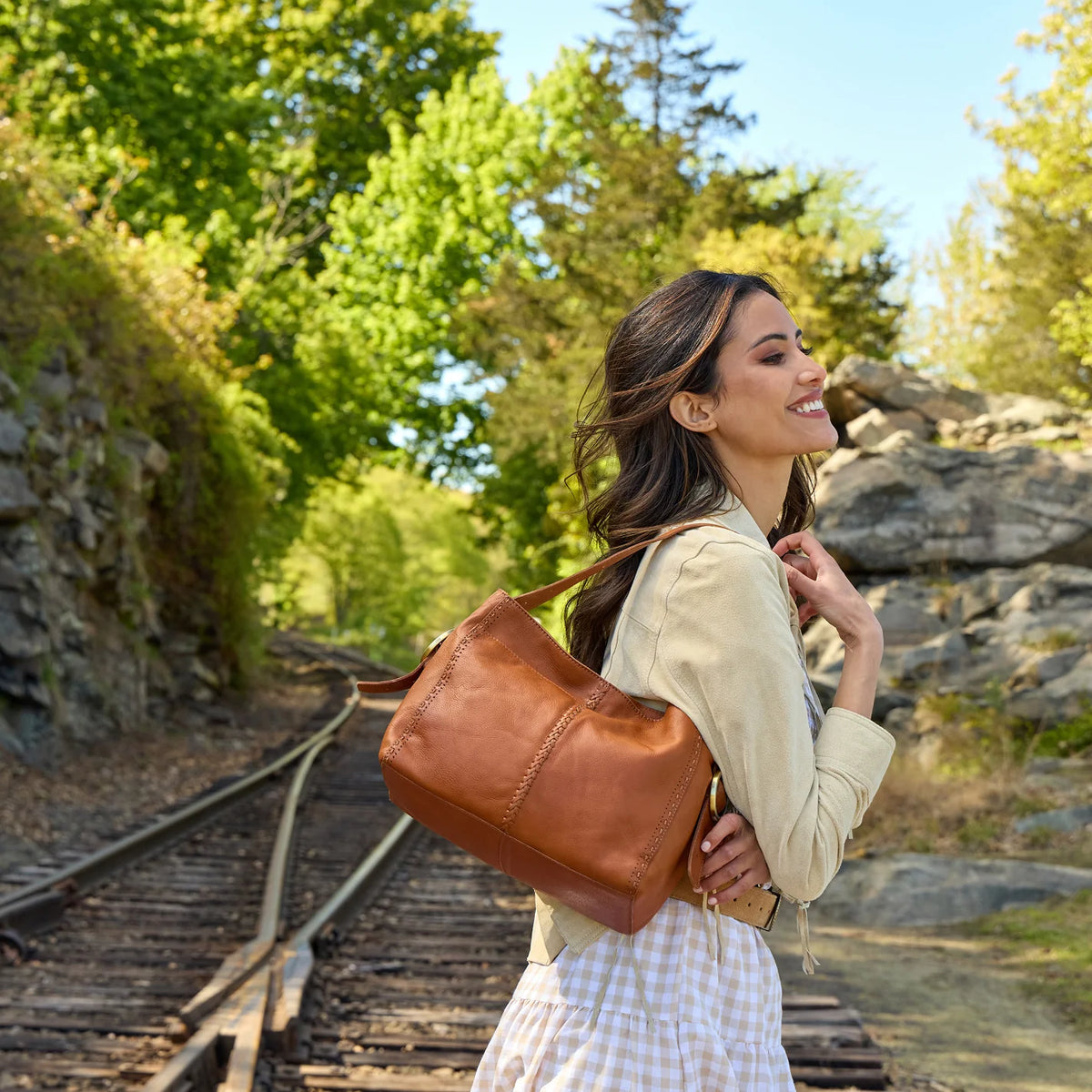 Render Kindling Brown Shoulder Bag