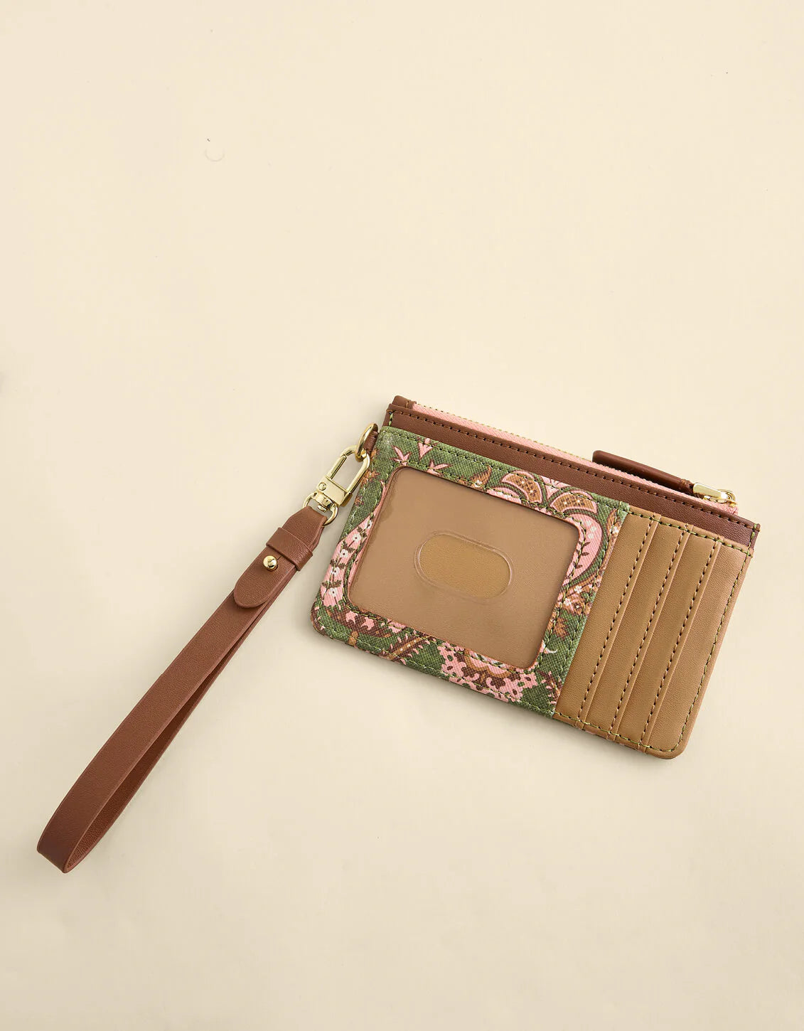 Slimcard Coinpurse Mercer House Damask Olive