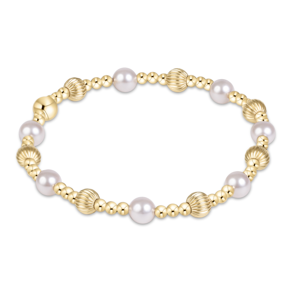 Dignity Sincerity Gold 5mm Bracelet Pearl