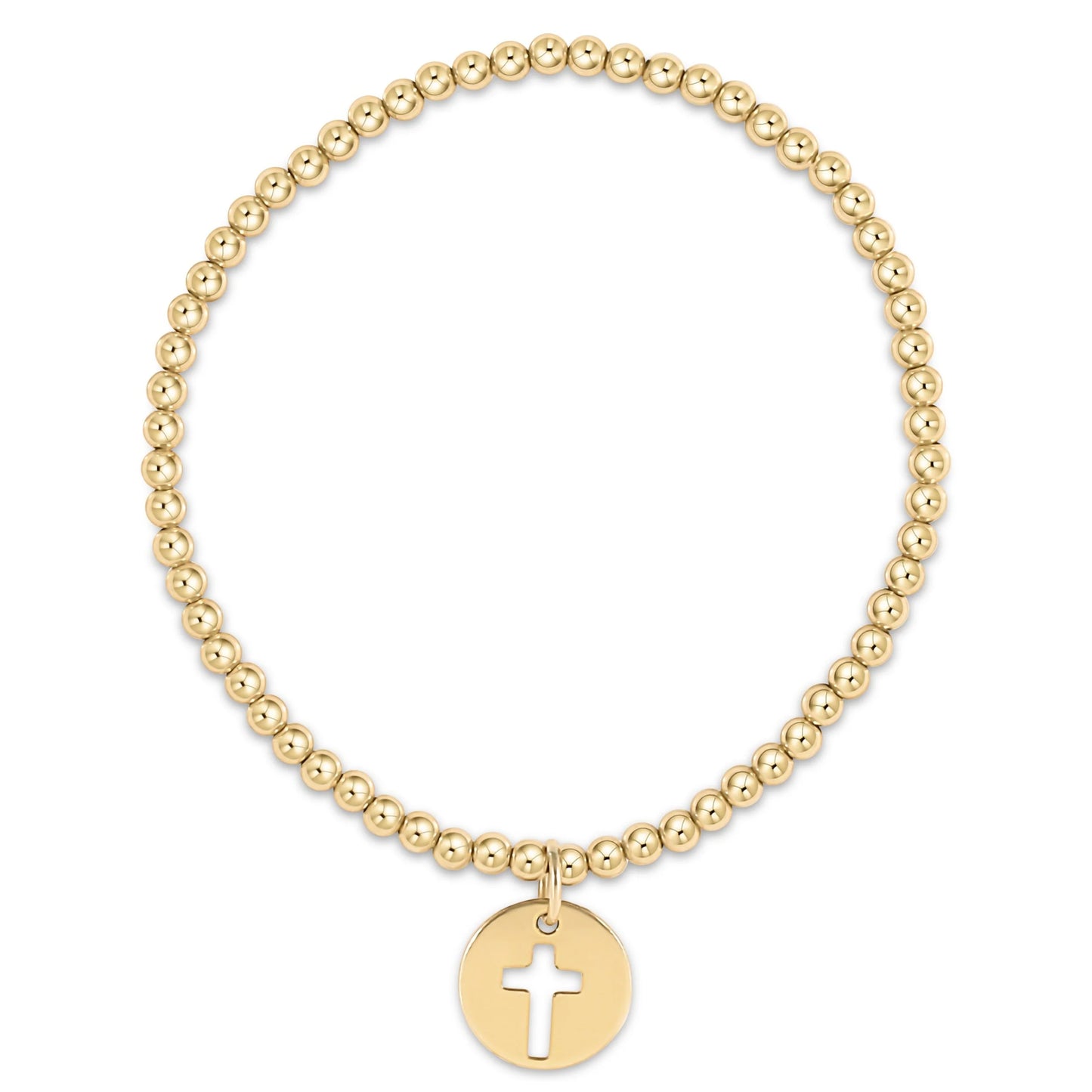 Extends Classic Gold 3mm Bracelet Blessed Gold Disc
