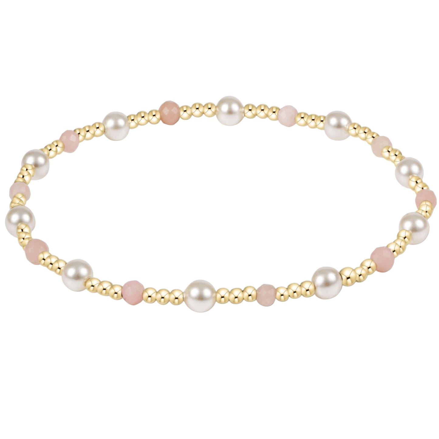 Extends Pearl Sincerity 4mm Gem Bracelet Pink Opal