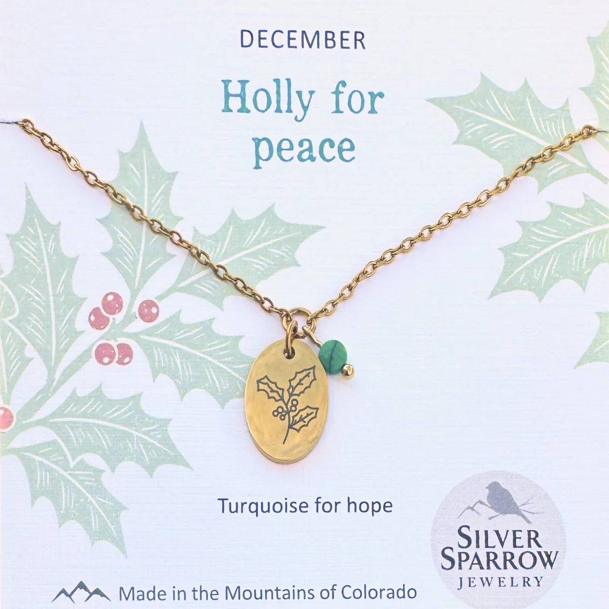 December Gold Birth Flower Necklace