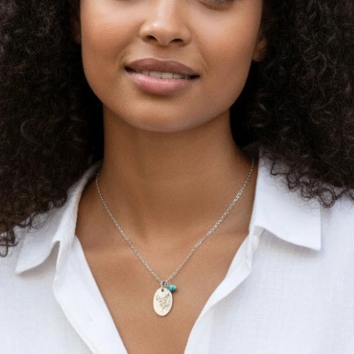 December Silver Birth Flower Necklace
