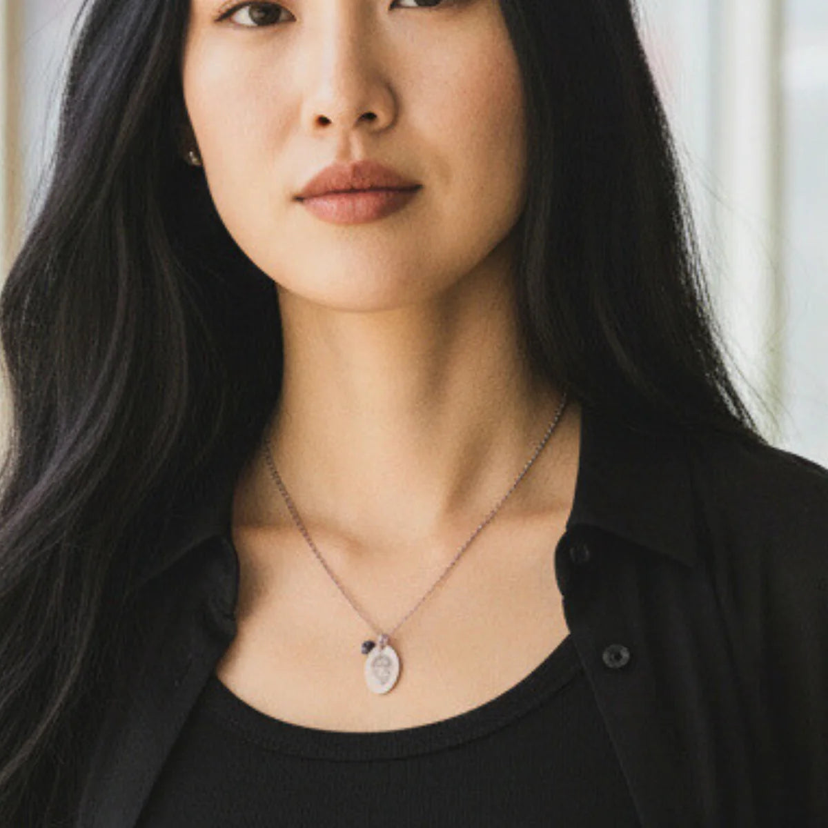 January Silver Birth Flower Necklace