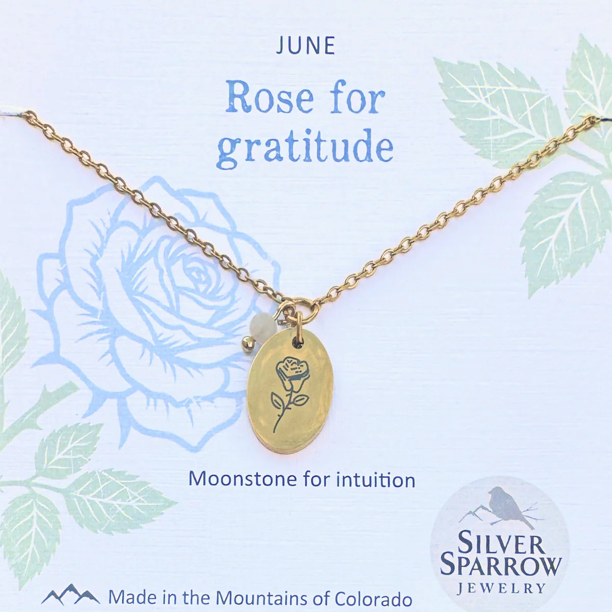 June Gold Birth Flower Necklace