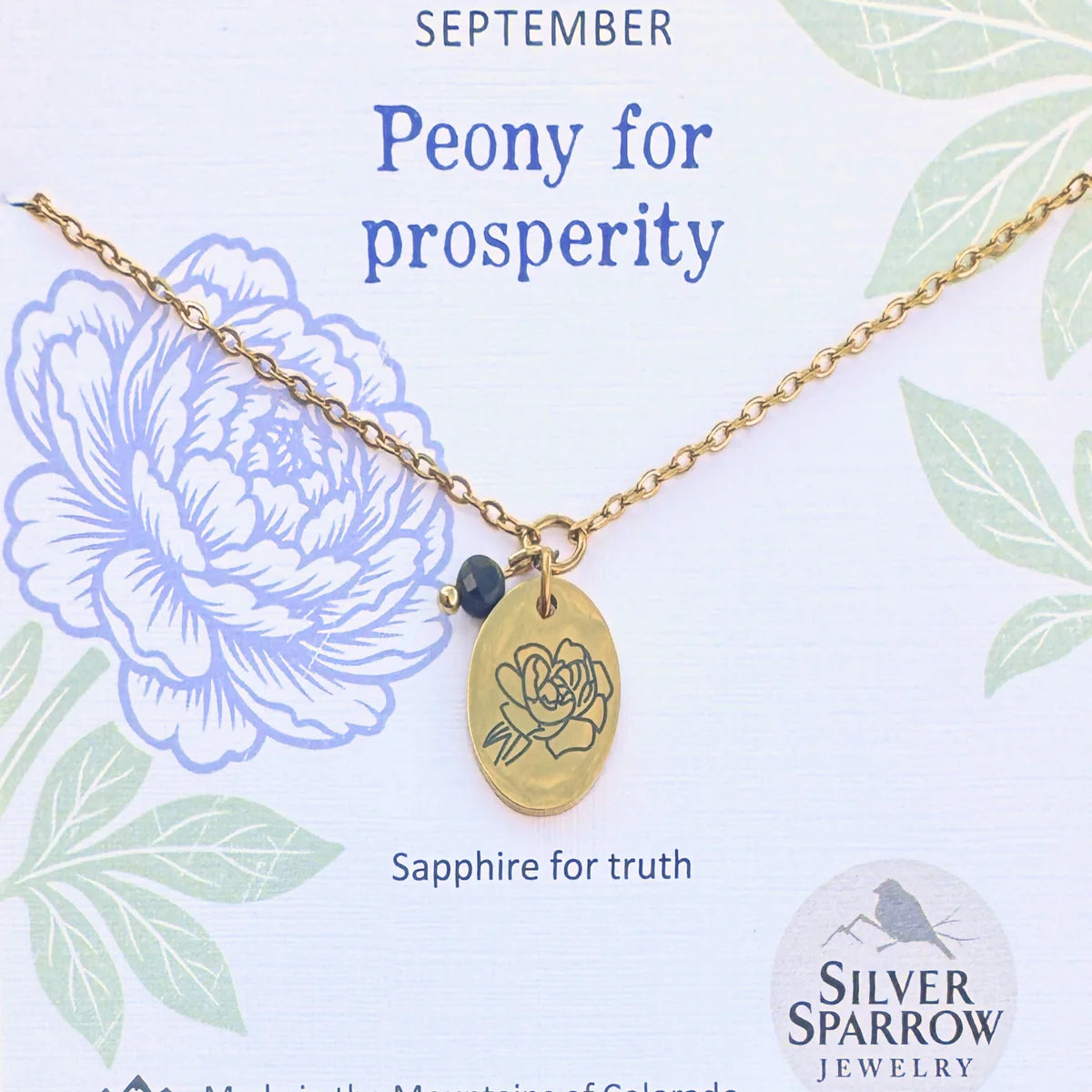September Gold Birth Flower Necklace