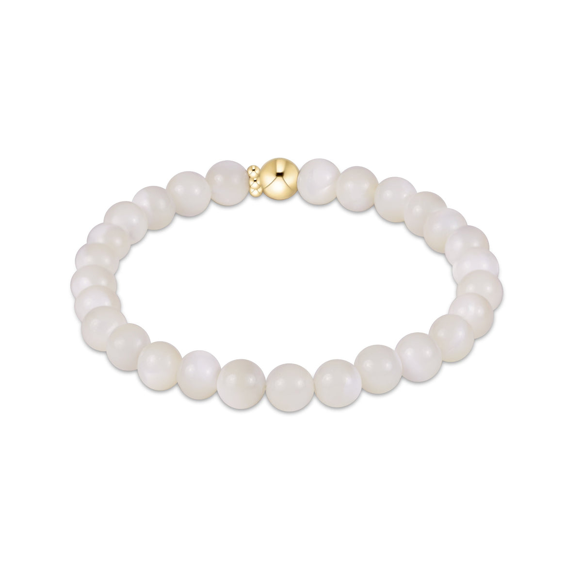 Classic Gemstone 6mm Bracelet - Mother of Pearl