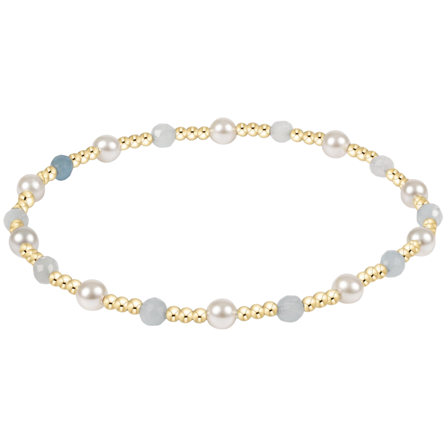 Pearl Sincerity 4mm Gem Bracelet Aquamarine