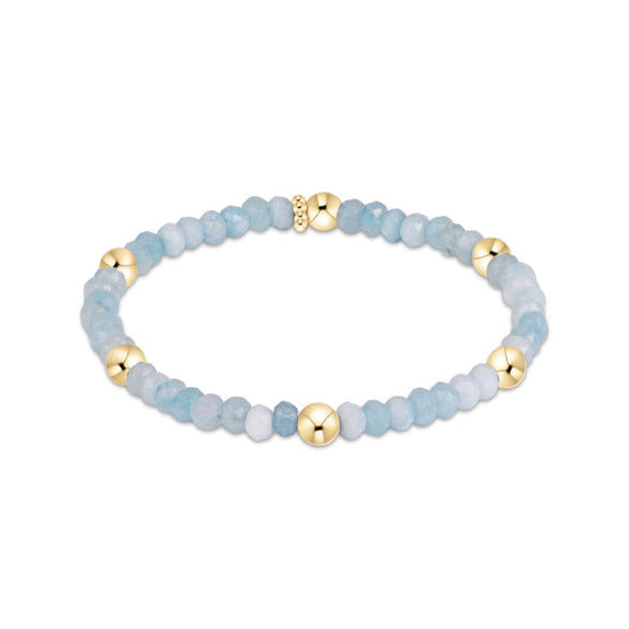 Extends Presence Gemstone 4mm Bracelet - Aquamarine