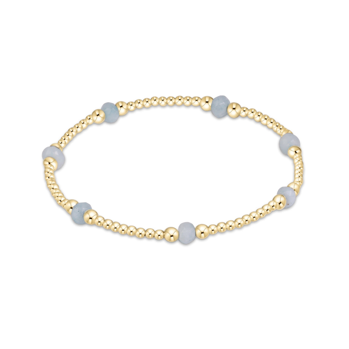 Purpose Gemstone 4mm Bracelet - Aquamarine