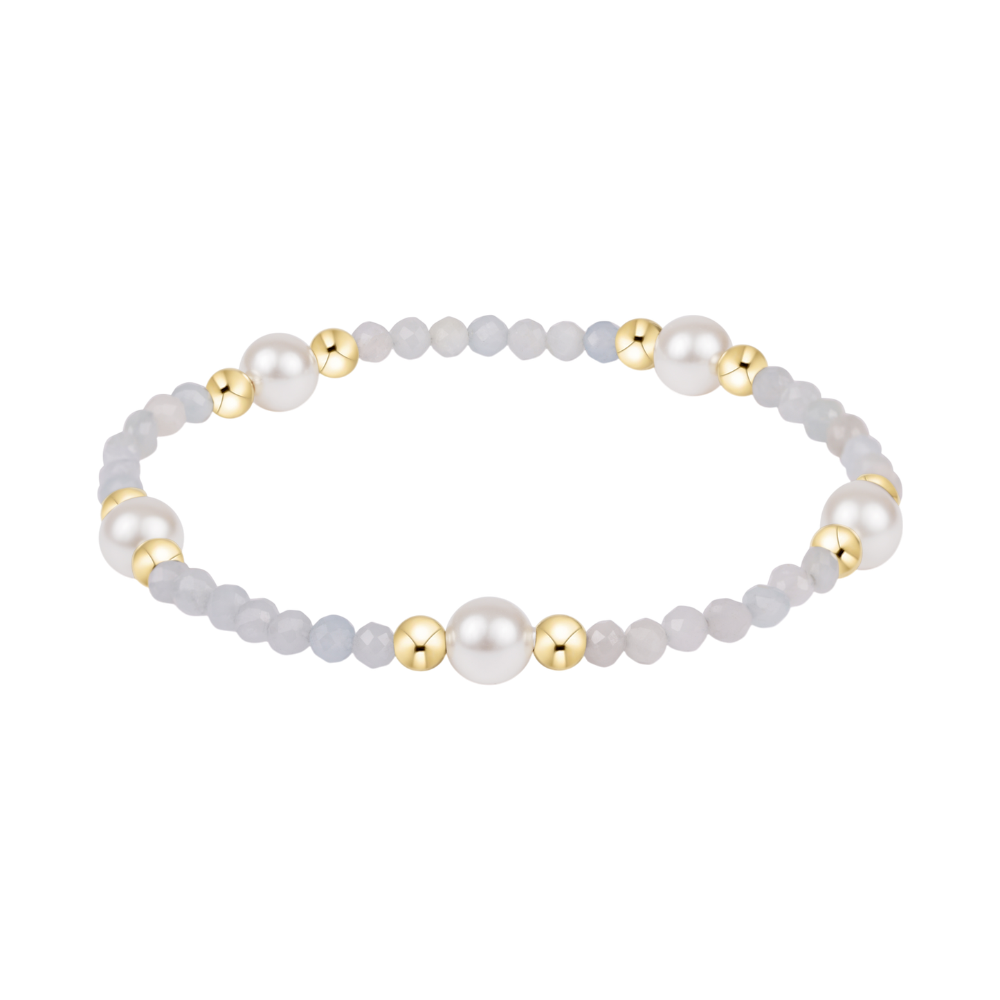 Purpose Pearl 6mm Gem Bracelet Aquamarine